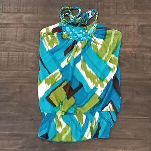 Heartsoul halter top in aqua size small